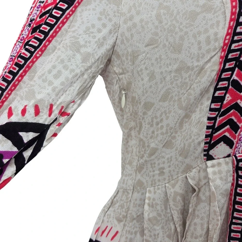 Free People Tegan Border Print‎ Mini Dress Boho Festival Indie Flowy 10